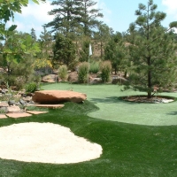 Artificial Lawn Amherst, Virginia Home Putting Green, Beautiful Backyards