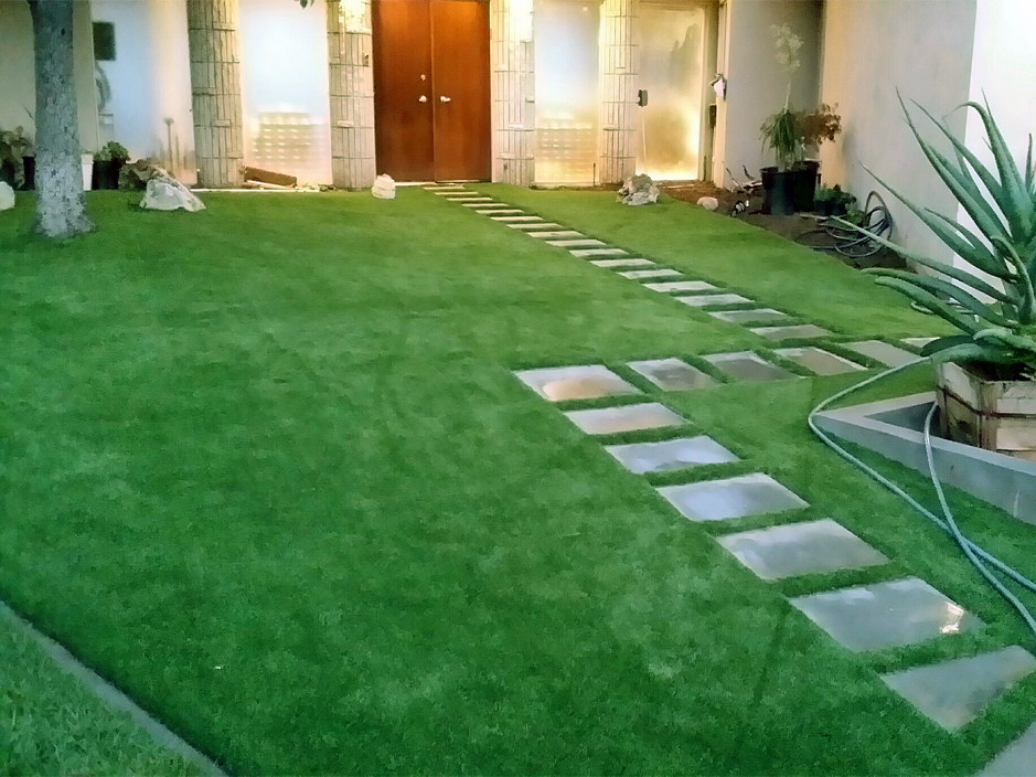 Faux Grass Lovingston, Virginia Landscape Design, Front Yard Design